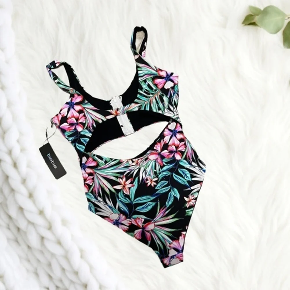 Bebe Tropical One-Piece Swimsuit